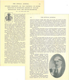 Andrew Cross described and demonstrated his dynamic skiascopy technique in 1901, emphasizing the imprecise nature of the art.