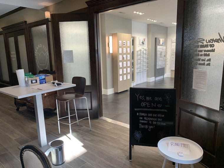 Dr. Whipple’s office has a screening area set up before patients even enter the office. 