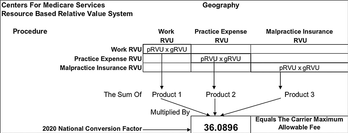 Fig. 1. This is the mathematical formula that determines Medicare reimbursement. 