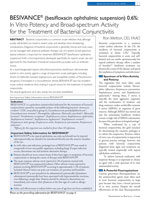BESIVANCE® (besifloxacin ophthalmic suspension) 0.6%